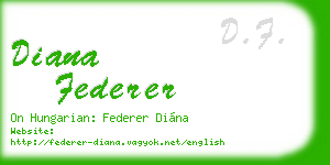 diana federer business card
